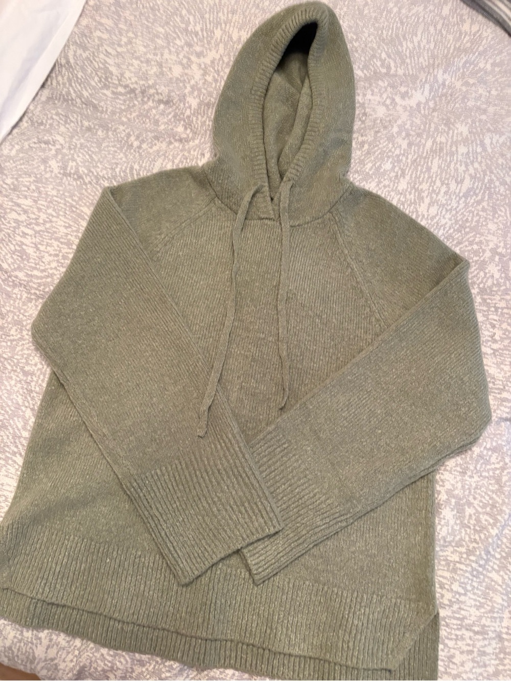 Women’s Abercrombie and Fitch Hooded Knit Sweater - Olive Green